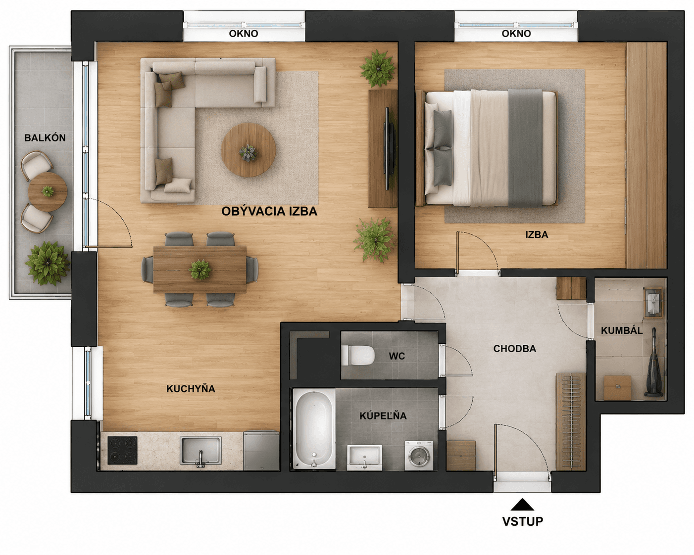 1 bedroom with open-plan kitchen flat to rent, 55 m², Jana Masaryka, Vlašim, Středočeský Region 1 bedroom with open-plan kitchen flat to rent, 55 m², Jana Masaryka, Vlašim, Středočeský Region