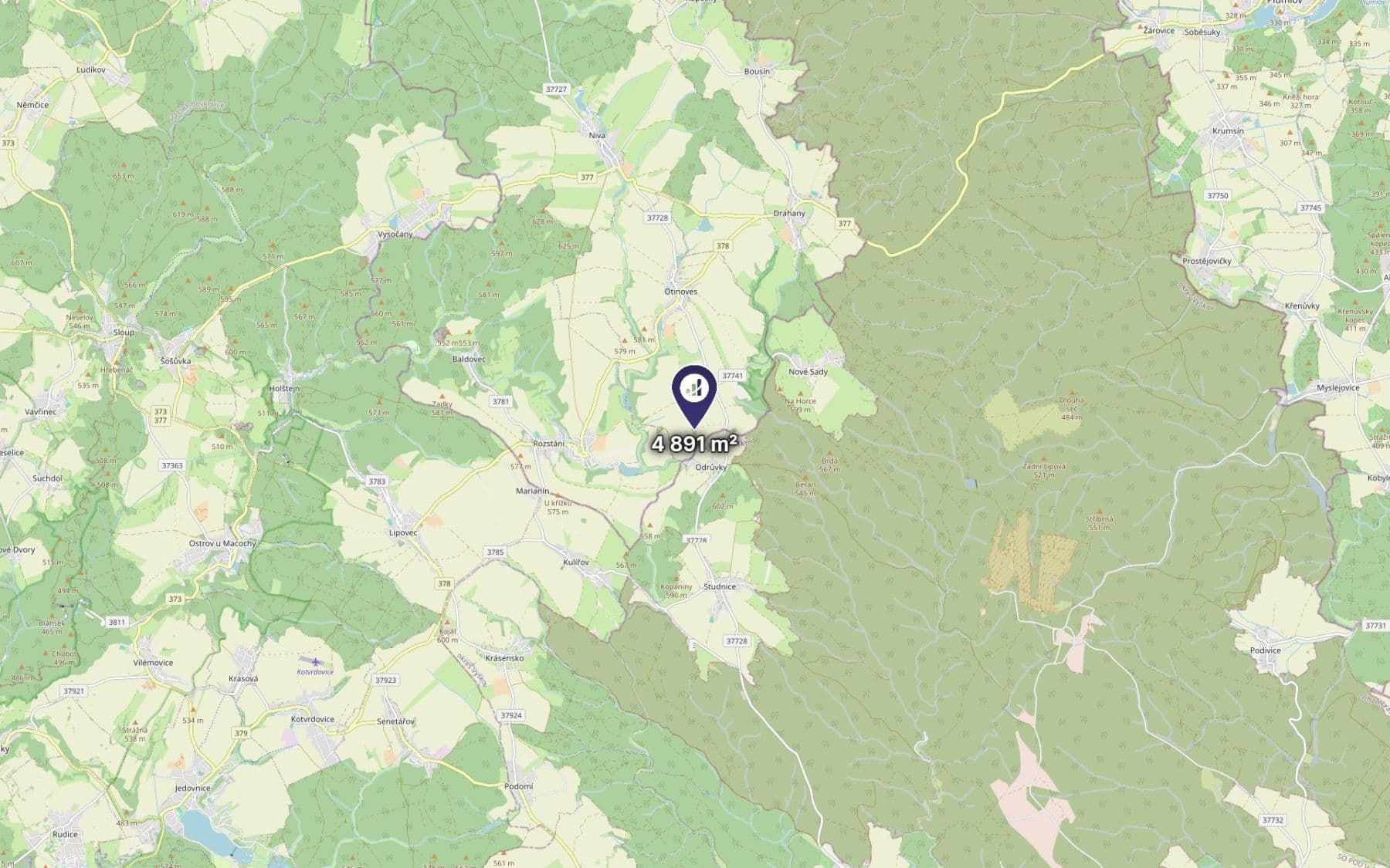 plot for sale, 4,891 m², Otinoves, Olomoucký Region plot for sale, 4,891 m², Otinoves, Olomoucký Region