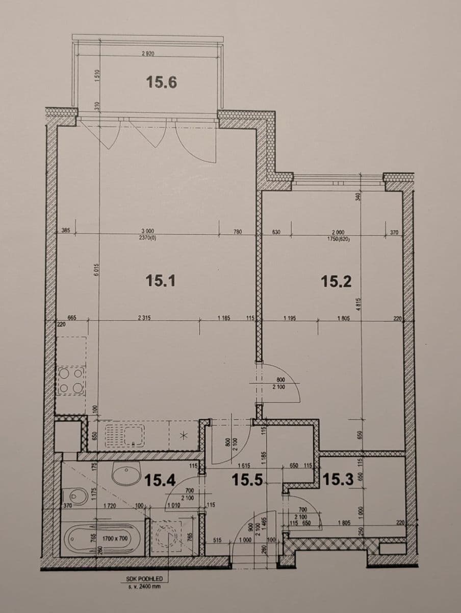 1 bedroom with open-plan kitchen flat to rent, 59 m², Štanderova, Prague, Prague 1 bedroom with open-plan kitchen flat to rent, 59 m², Štanderova, Prague, Prague