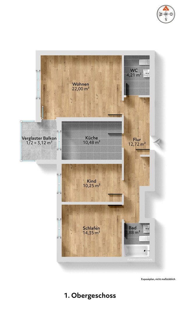 3 bedroom flat to rent, 81 m², Landsbergerstraße 37, Germering, Bavaria 3 bedroom flat to rent, 81 m², Landsbergerstraße 37, Germering, Bavaria