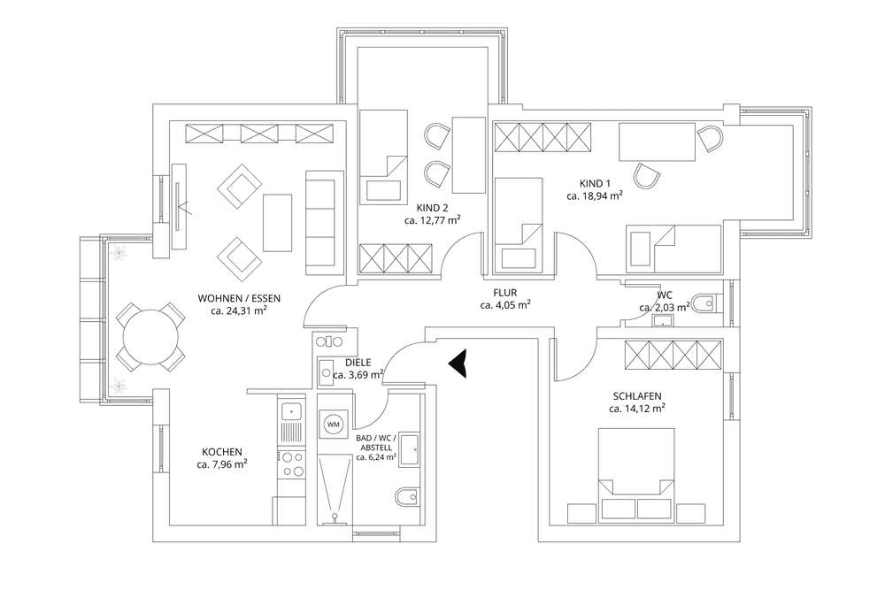 4 bedroom flat for sale, 92 m², Straubing, Bavaria 4 bedroom flat for sale, 92 m², Straubing, Bavaria