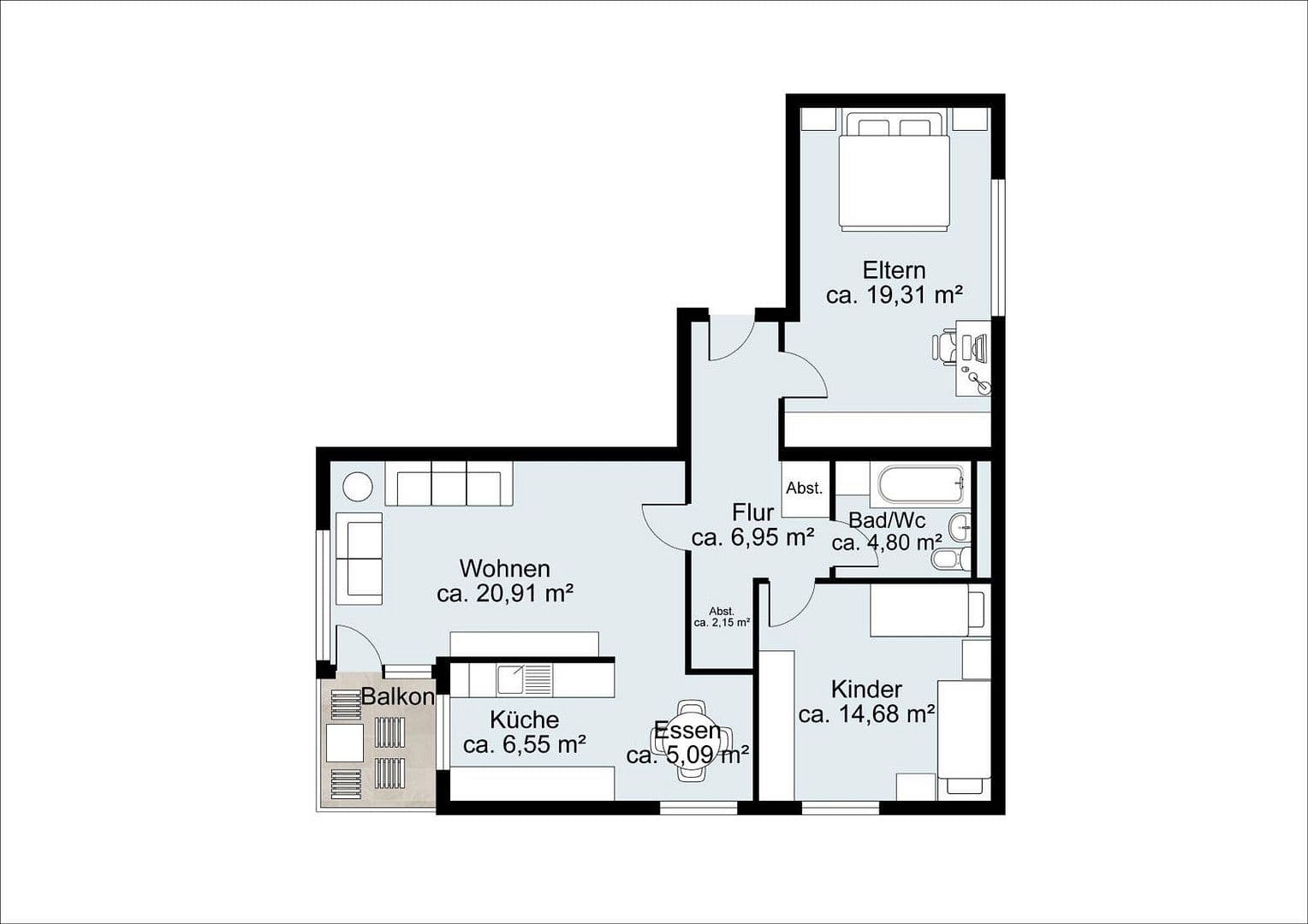 3 bedroom flat for sale, 80 m², Straubing, Bavaria 3 bedroom flat for sale, 80 m², Straubing, Bavaria