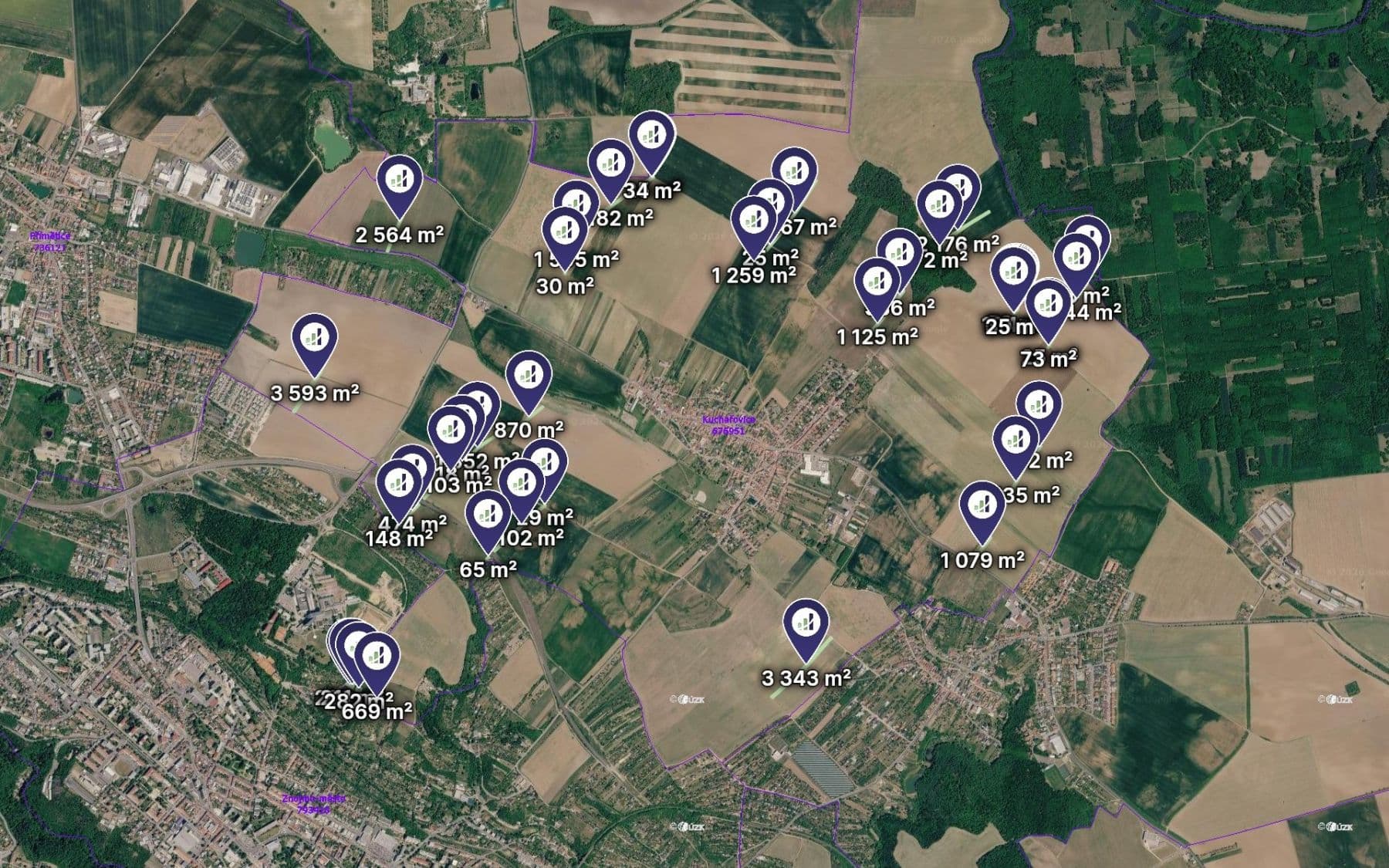 plot for sale, 68,450 m², Kuchařovice, Jihomoravský Region plot for sale, 68,450 m², Kuchařovice, Jihomoravský Region