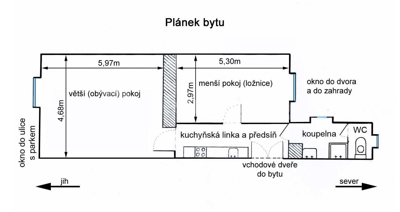 1 bedroom with open-plan kitchen flat to rent, 63 m², Slovenská, Prague, Prague 1 bedroom with open-plan kitchen flat to rent, 63 m², Slovenská, Prague, Prague