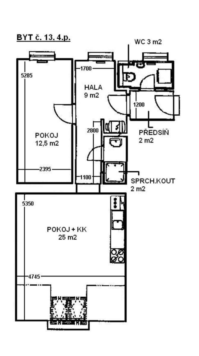 1 bedroom with open-plan kitchen flat to rent, 54 m², Štítného, Prague, Prague 1 bedroom with open-plan kitchen flat to rent, 54 m², Štítného, Prague, Prague