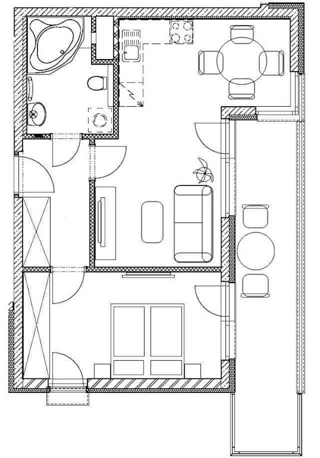 1 bedroom with open-plan kitchen flat to rent, 61 m², Miroslava Hajna, Prague, Prague 1 bedroom with open-plan kitchen flat to rent, 61 m², Miroslava Hajna, Prague, Prague