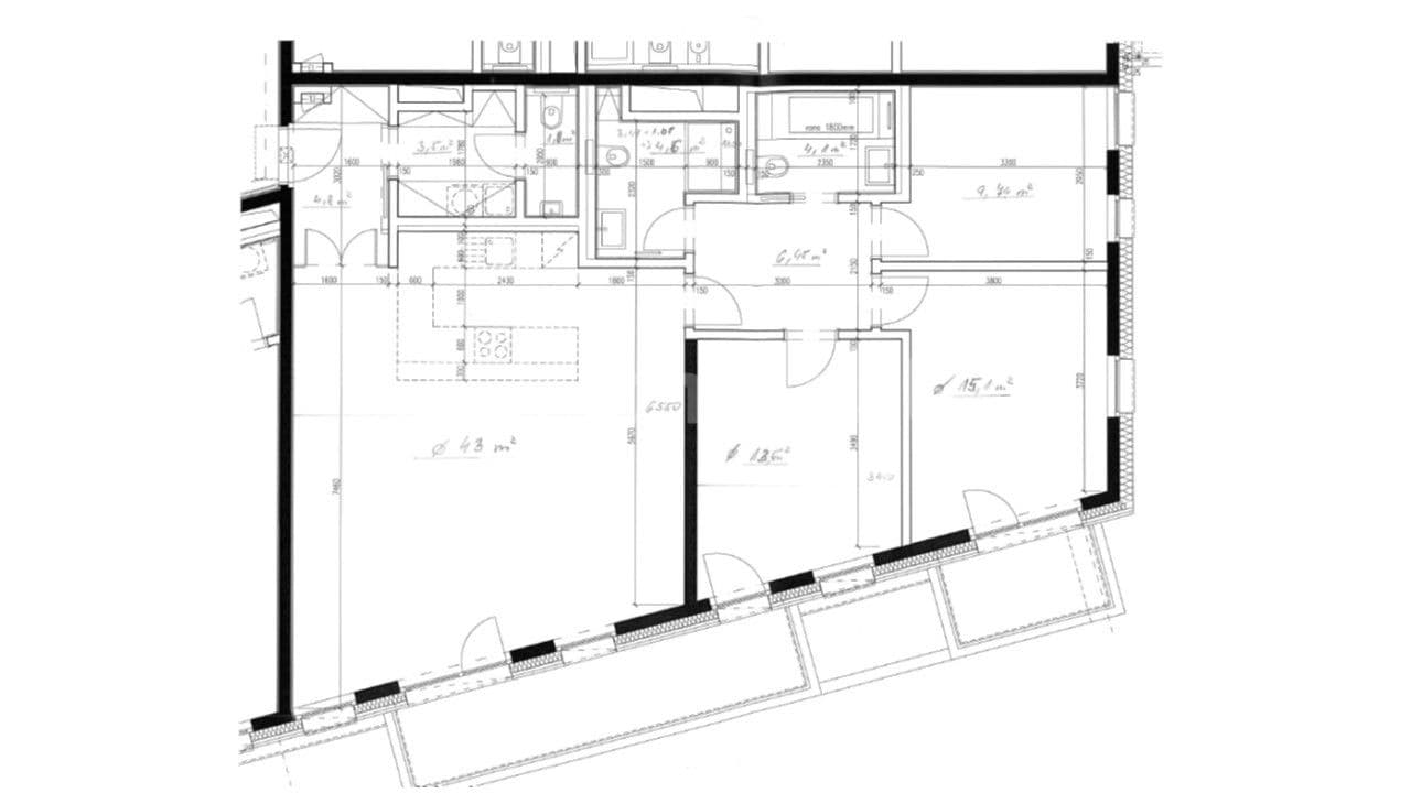 3 bedroom with open-plan kitchen flat to rent, 110 m², Baarova, Prague, Prague 3 bedroom with open-plan kitchen flat to rent, 110 m², Baarova, Prague, Prague