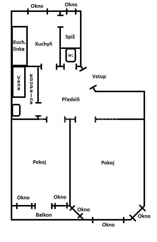 2 bedroom flat to rent, 63 m², Jankovcova, Teplice, Ústecký Region 2 bedroom flat to rent, 63 m², Jankovcova, Teplice, Ústecký Region