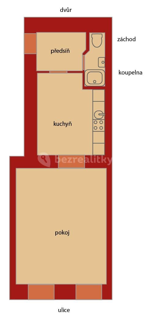 1 bedroom flat to rent, 41 m², Jana Masaryka, Prague, Prague 1 bedroom flat to rent, 41 m², Jana Masaryka, Prague, Prague