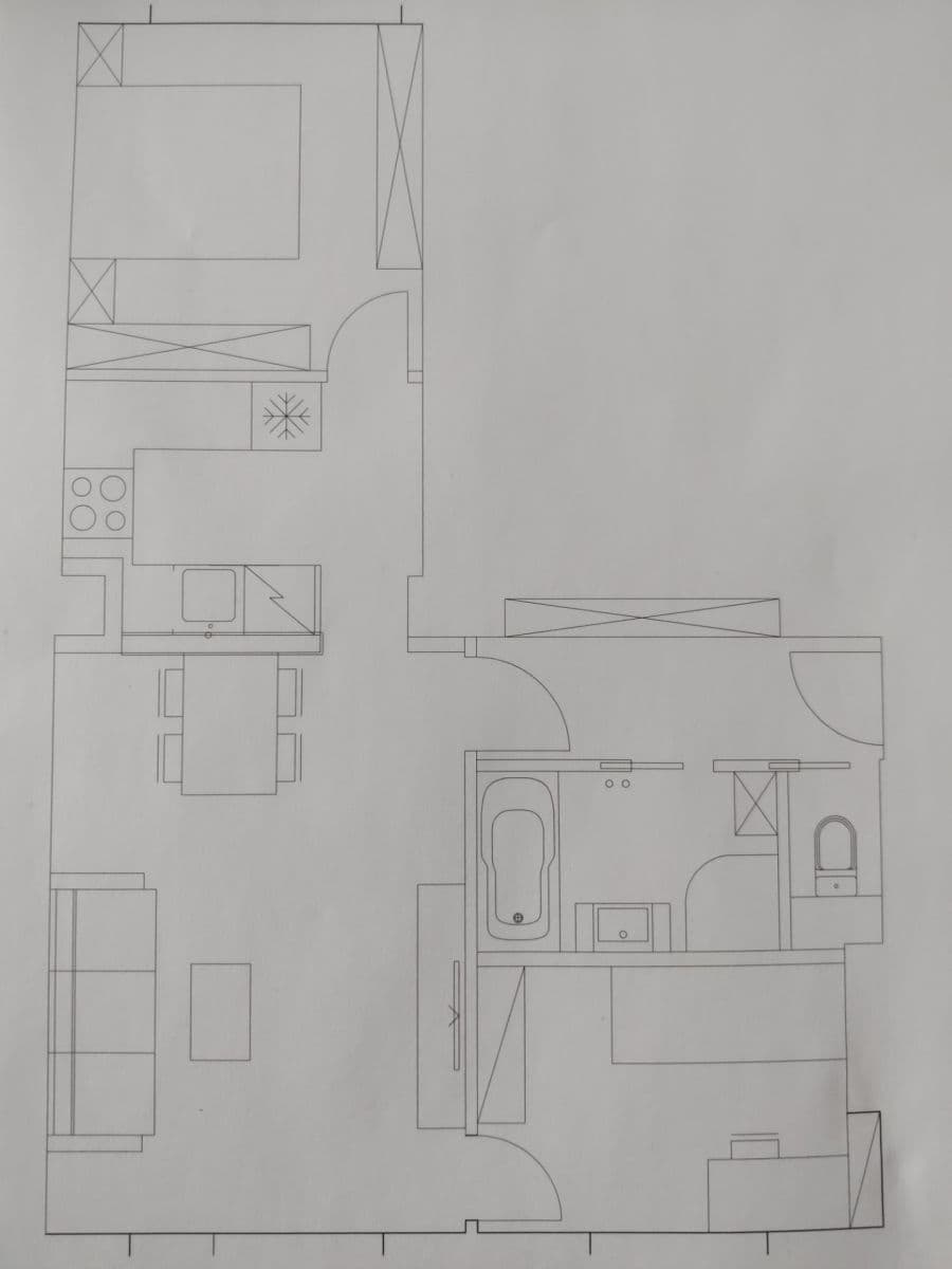 2 bedroom with open-plan kitchen flat to rent, 55 m², Šumperská, Prague, Prague 2 bedroom with open-plan kitchen flat to rent, 55 m², Šumperská, Prague, Prague