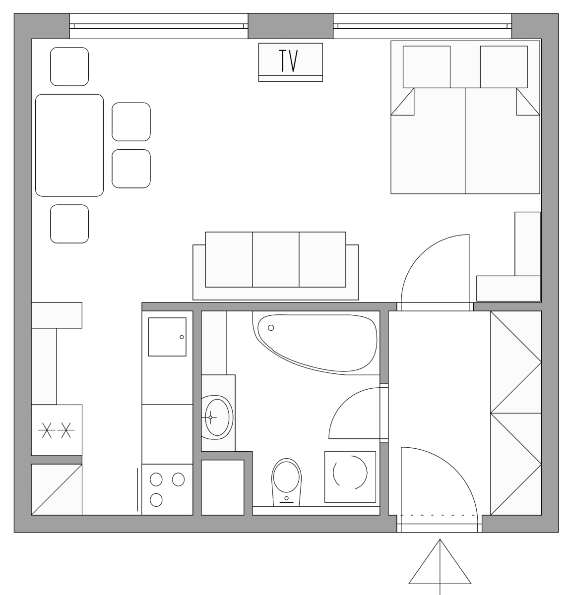 Studio flat to rent, 34 m², Podvinný mlýn, Prague, Prague Studio flat to rent, 34 m², Podvinný mlýn, Prague, Prague