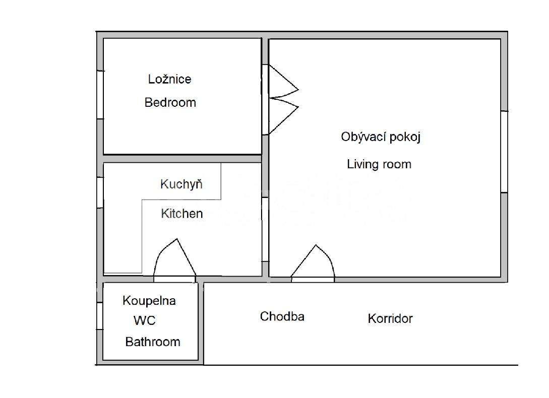 2 bedroom flat to rent, 50 m², Roztylské sady, Prague, Prague 2 bedroom flat to rent, 50 m², Roztylské sady, Prague, Prague