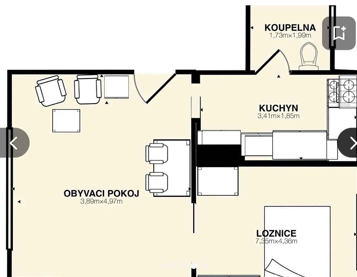 2 bedroom flat to rent, 56 m², Roztylské sady, Prague, Prague 2 bedroom flat to rent, 56 m², Roztylské sady, Prague, Prague