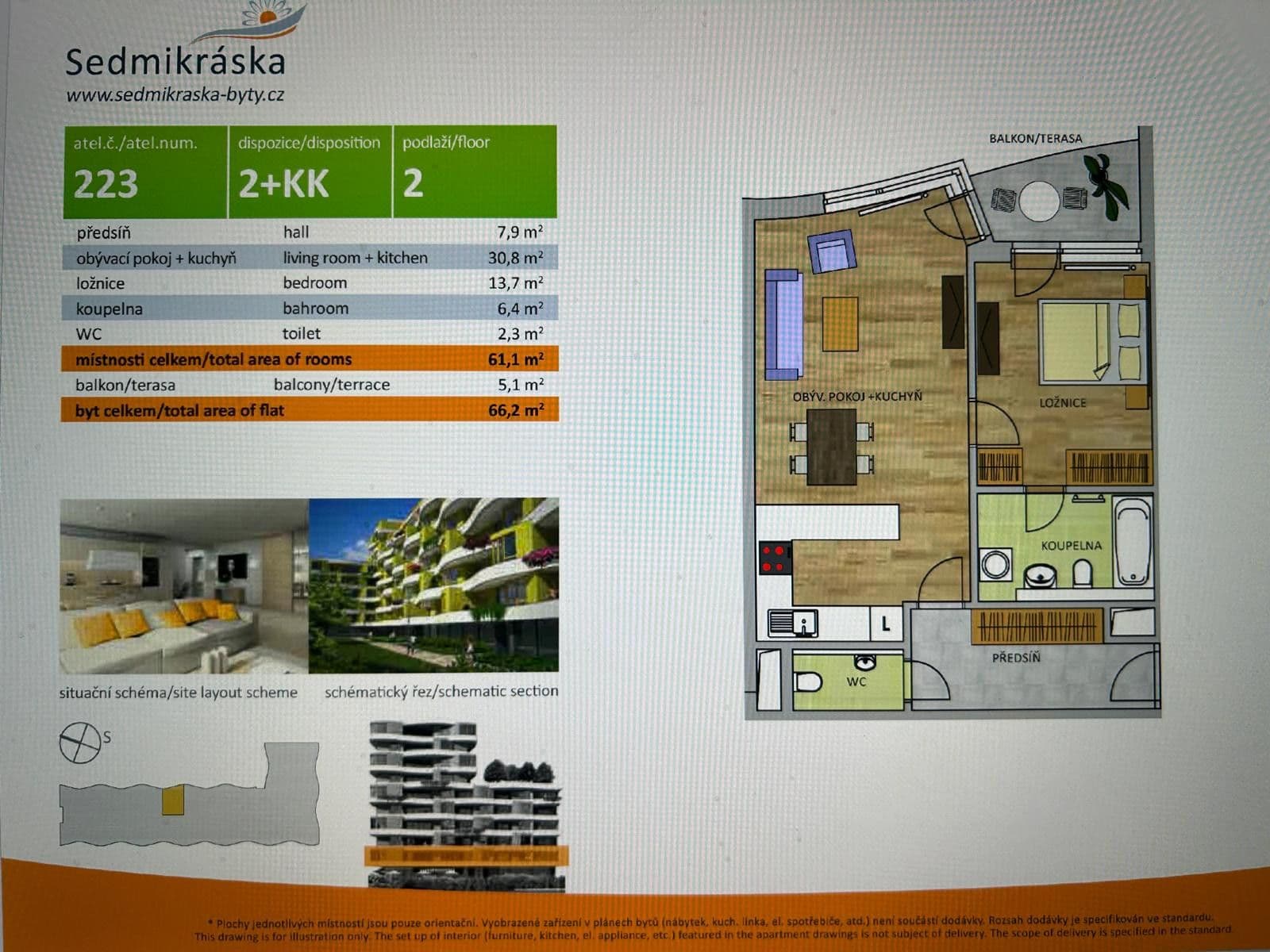 1 bedroom with open-plan kitchen flat for sale, 65 m², Kurta Konráda, Prague, Prague 1 bedroom with open-plan kitchen flat for sale, 65 m², Kurta Konráda, Prague, Prague