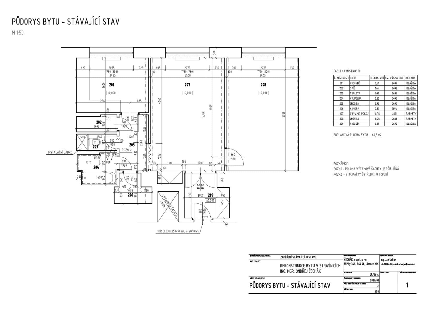 2 bedroom flat to rent, 60 m², Saratovská, Prague, Prague 2 bedroom flat to rent, 60 m², Saratovská, Prague, Prague