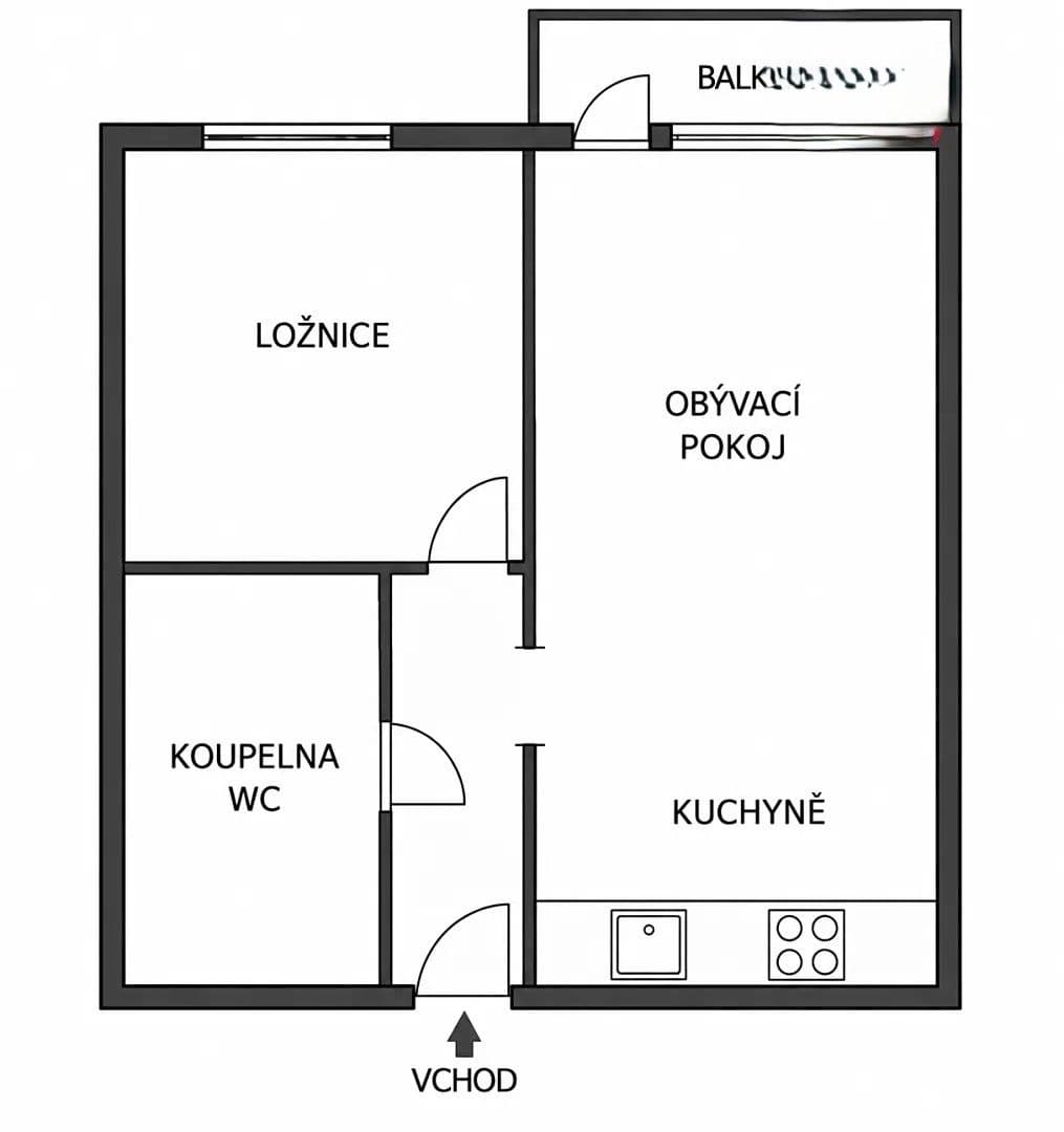 1 bedroom with open-plan kitchen flat to rent, 46 m², Jeremiášova, Prague, Prague 1 bedroom with open-plan kitchen flat to rent, 46 m², Jeremiášova, Prague, Prague