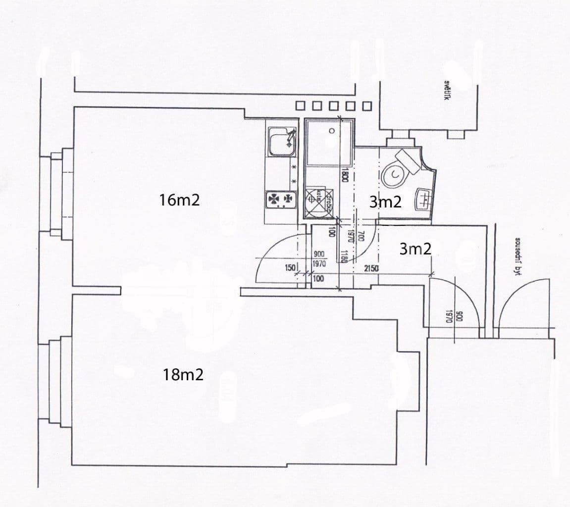 1 bedroom flat to rent, 40 m², U vodárny, Prague, Prague 1 bedroom flat to rent, 40 m², U vodárny, Prague, Prague