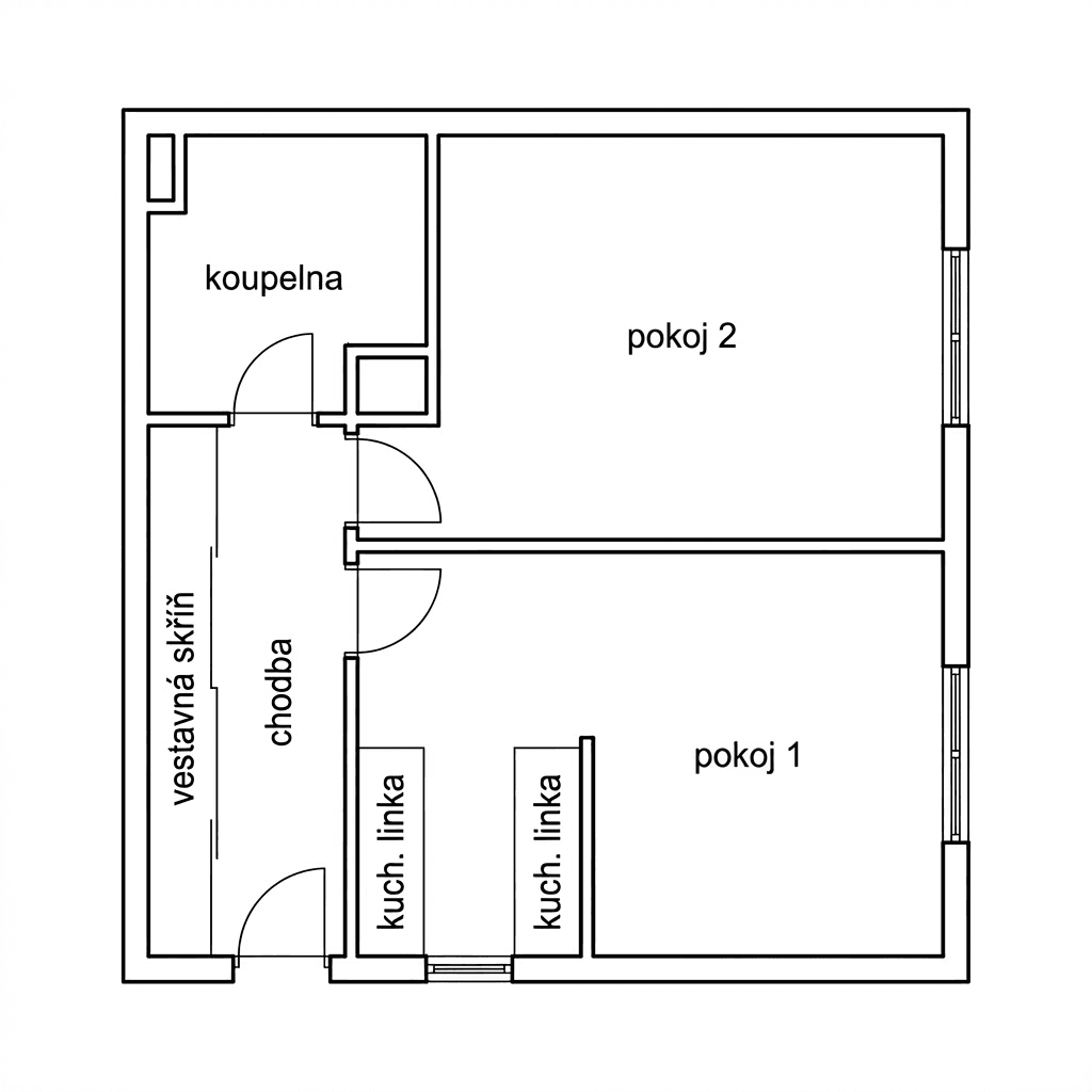1 bedroom with open-plan kitchen flat to rent, 45 m², Na Louži, Prague, Prague 1 bedroom with open-plan kitchen flat to rent, 45 m², Na Louži, Prague, Prague