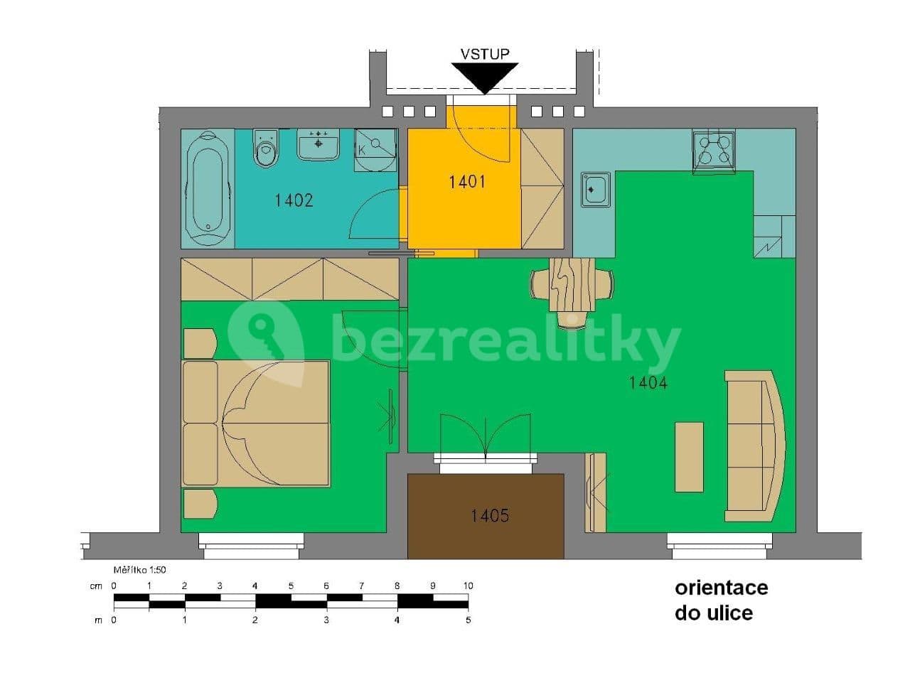 1 bedroom with open-plan kitchen flat to rent, 48 m², Slezská, Prague, Prague 1 bedroom with open-plan kitchen flat to rent, 48 m², Slezská, Prague, Prague