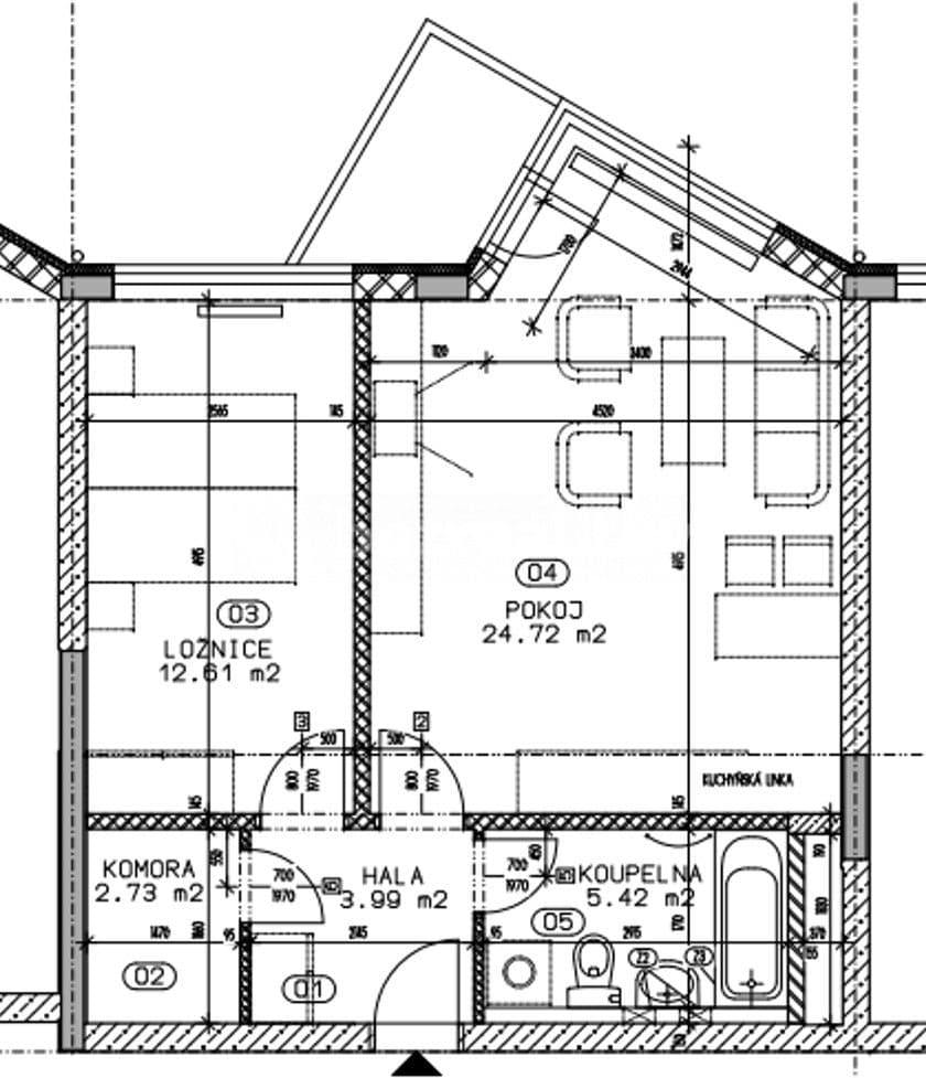 1 bedroom with open-plan kitchen flat to rent, 57 m², Poděbradská, Prague, Prague 1 bedroom with open-plan kitchen flat to rent, 57 m², Poděbradská, Prague, Prague
