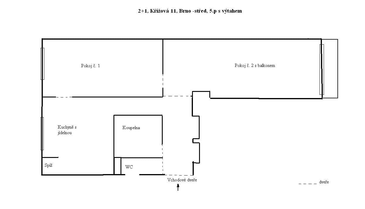 2 bedroom flat to rent, 53 m², Křížová, Brno, Jihomoravský Region 2 bedroom flat to rent, 53 m², Křížová, Brno, Jihomoravský Region