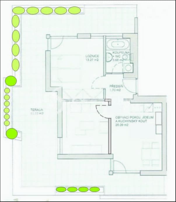 2 bedroom with open-plan kitchen flat to rent, 101 m², Pod lipami, Prague, Prague 2 bedroom with open-plan kitchen flat to rent, 101 m², Pod lipami, Prague, Prague