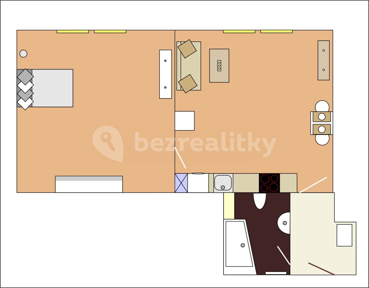 1 bedroom with open-plan kitchen flat to rent, 60 m², Plzeň, Plzeňský Region 1 bedroom with open-plan kitchen flat to rent, 60 m², Plzeň, Plzeňský Region
