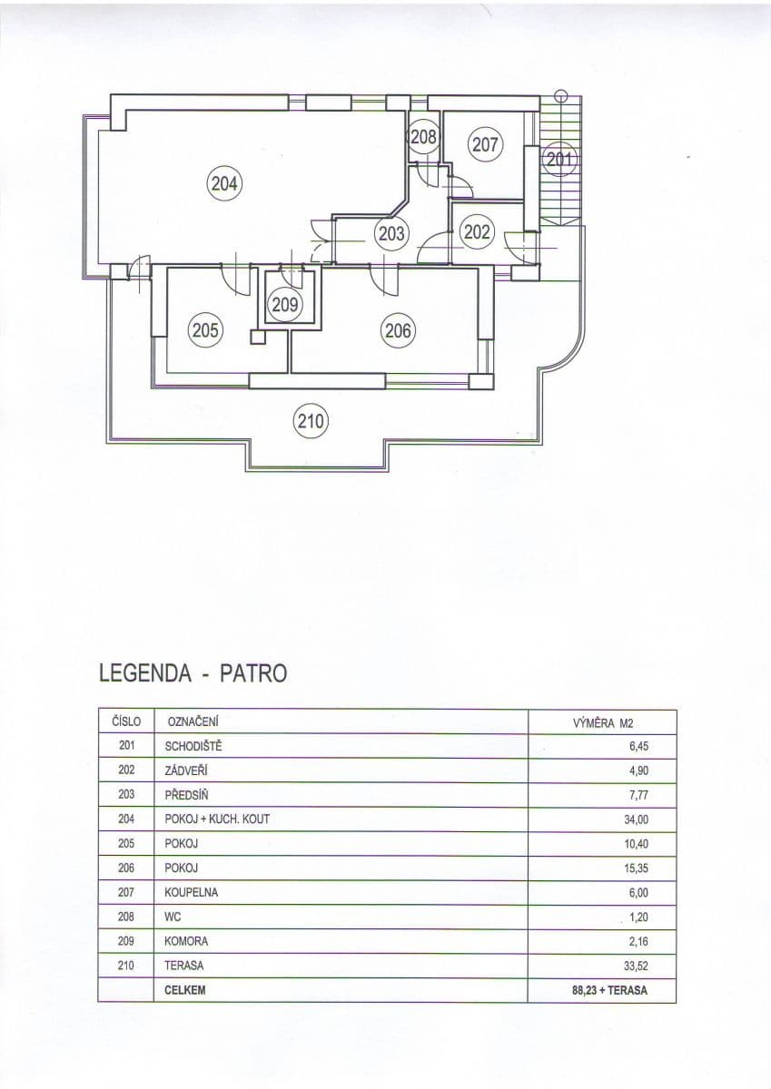2 bedroom with open-plan kitchen flat to rent, 87 m², Kubišova, Prague, Prague 2 bedroom with open-plan kitchen flat to rent, 87 m², Kubišova, Prague, Prague