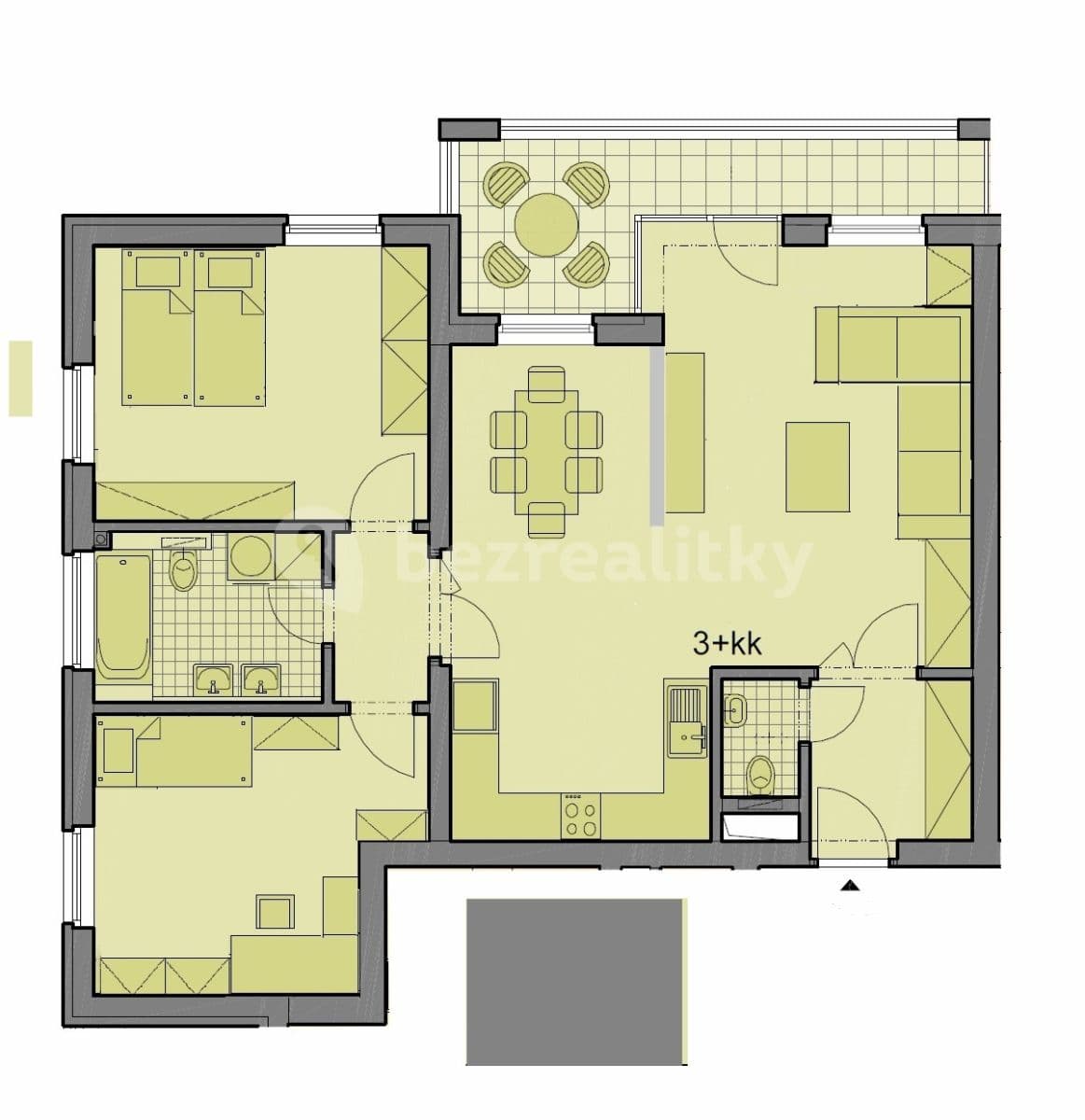 2 bedroom with open-plan kitchen flat to rent, 92 m², K Náhonu, Prague, Prague 2 bedroom with open-plan kitchen flat to rent, 92 m², K Náhonu, Prague, Prague