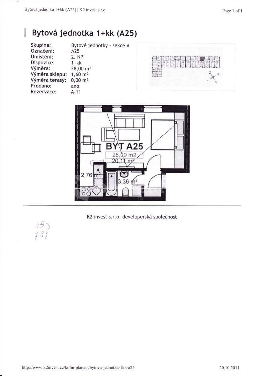 Studio flat to rent, 28 m², Roháčova, Kolín, Středočeský Region Studio flat to rent, 28 m², Roháčova, Kolín, Středočeský Region