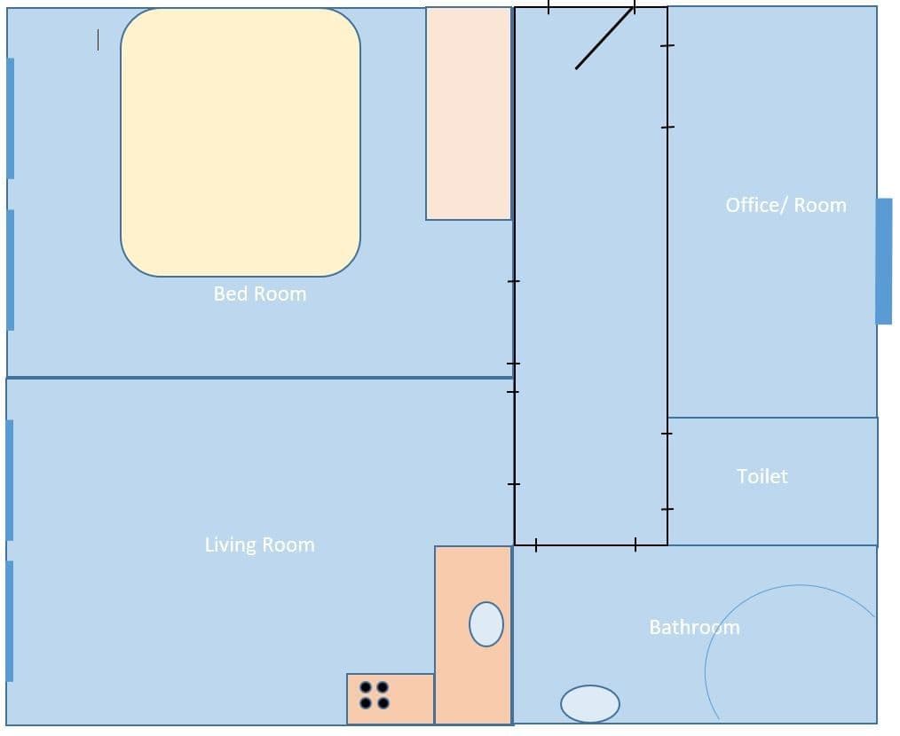 1 bedroom with open-plan kitchen flat to rent, 54 m², Argentinská, Prague, Prague 1 bedroom with open-plan kitchen flat to rent, 54 m², Argentinská, Prague, Prague