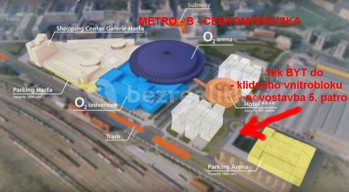 Studio flat to rent, 33 m², Českomoravská, Prague, Prague Studio flat to rent, 33 m², Českomoravská, Prague, Prague