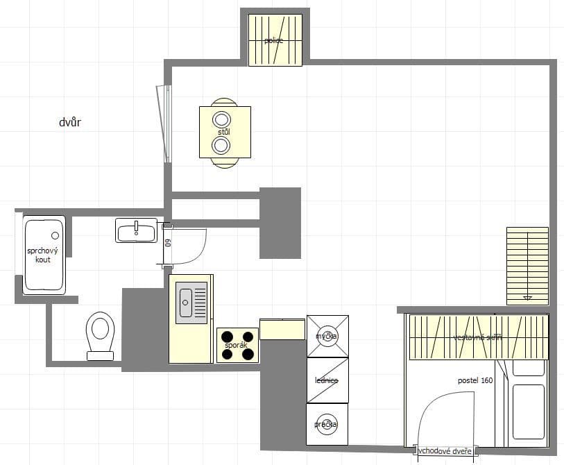 Small studio flat to rent, 32 m², Janovského, Prague, Prague Small studio flat to rent, 32 m², Janovského, Prague, Prague