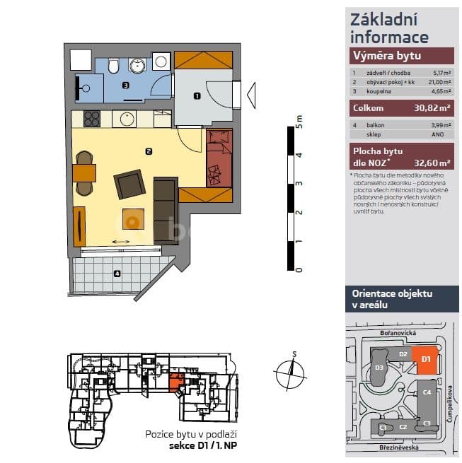 Studio flat to rent, 32 m², Čumpelíkova, Prague, Prague Studio flat to rent, 32 m², Čumpelíkova, Prague, Prague