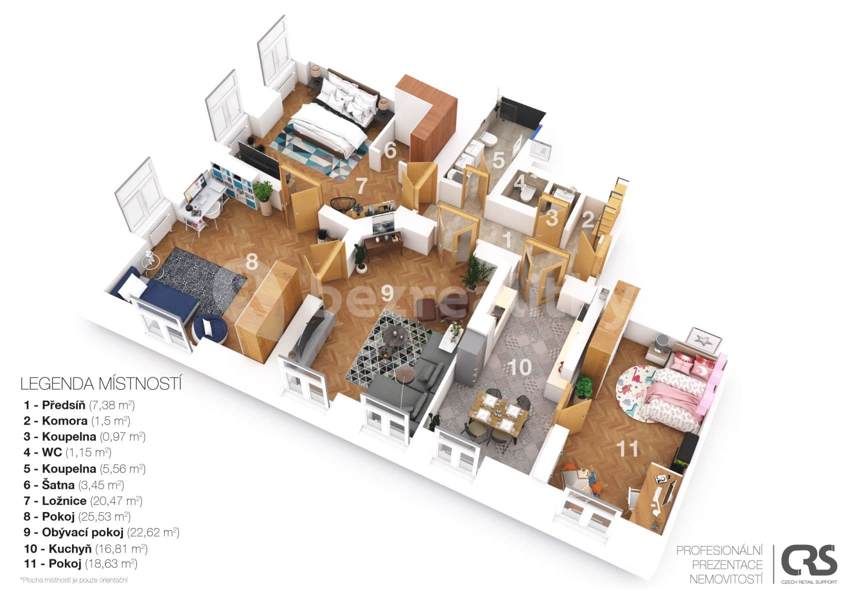 4 bedroom flat to rent, 126 m², Legerova, Prague, Prague 4 bedroom flat to rent, 126 m², Legerova, Prague, Prague