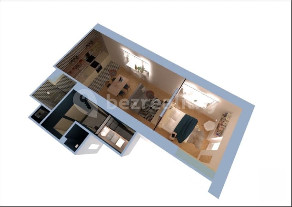 1 bedroom with open-plan kitchen flat to rent, 50 m², Na Nivách, Prague, Prague 1 bedroom with open-plan kitchen flat to rent, 50 m², Na Nivách, Prague, Prague