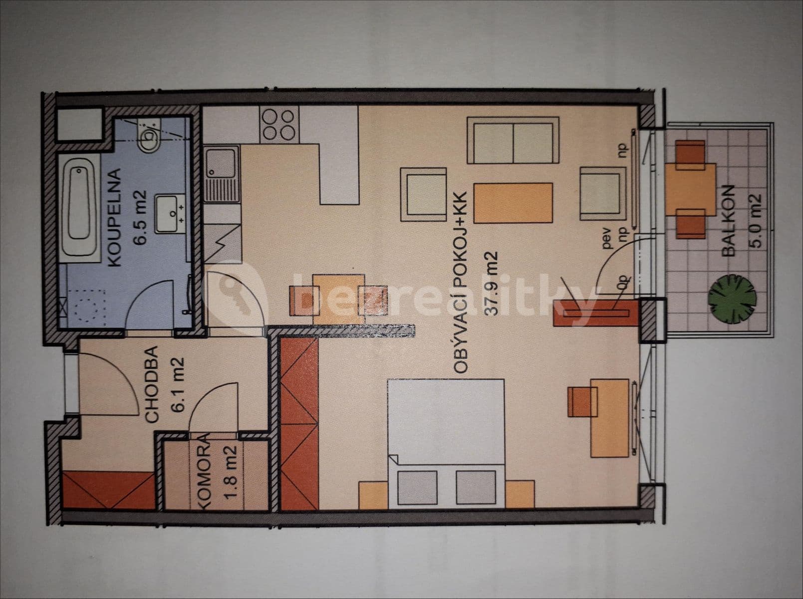 1 bedroom with open-plan kitchen flat to rent, 54 m², Kardausova, Prague, Prague 1 bedroom with open-plan kitchen flat to rent, 54 m², Kardausova, Prague, Prague