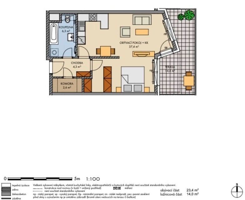 1 bedroom with open-plan kitchen flat to rent, 53 m², Klementova, Prague, Prague 1 bedroom with open-plan kitchen flat to rent, 53 m², Klementova, Prague, Prague
