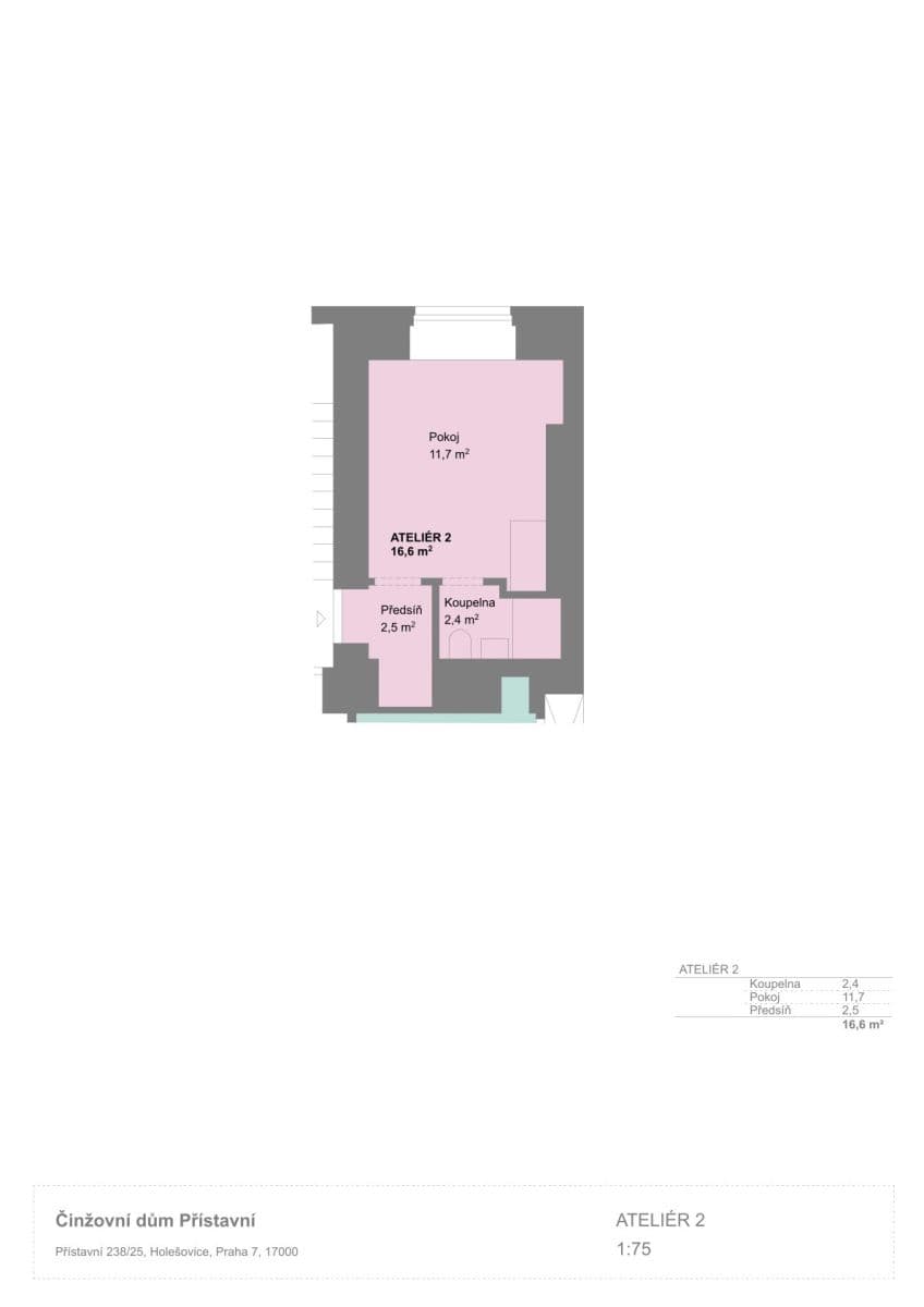 Studio flat to rent, 18 m², Přístavní, Prague, Prague Studio flat to rent, 18 m², Přístavní, Prague, Prague