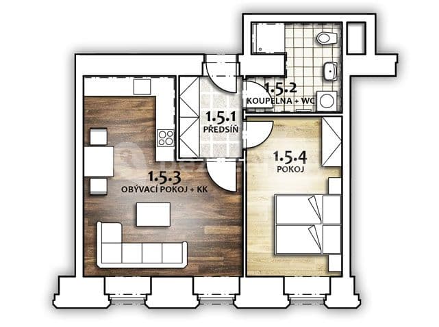 1 bedroom with open-plan kitchen flat to rent, 53 m², Jičínská, Mladá Boleslav, Středočeský Region 1 bedroom with open-plan kitchen flat to rent, 53 m², Jičínská, Mladá Boleslav, Středočeský Region