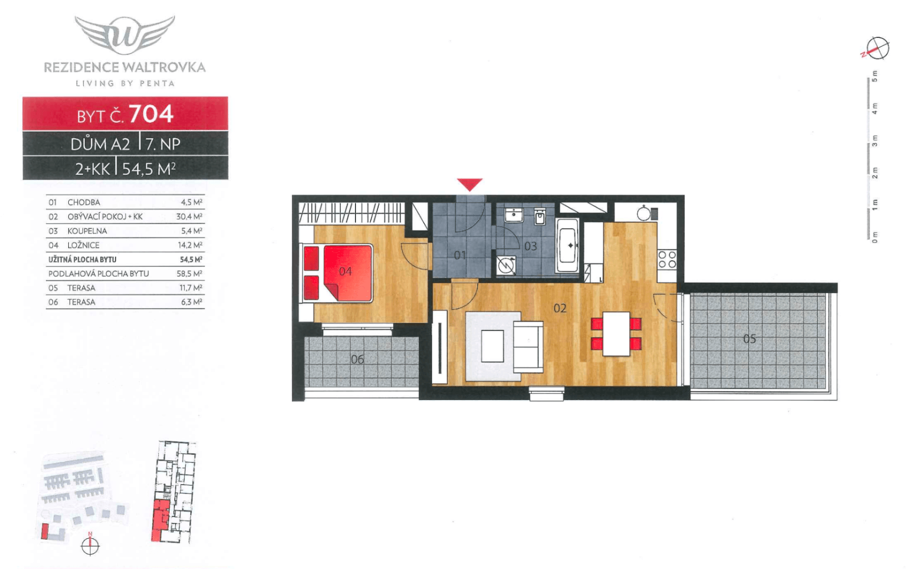 1 bedroom with open-plan kitchen flat to rent, 55 m², Barvitiova, Prague, Prague 1 bedroom with open-plan kitchen flat to rent, 55 m², Barvitiova, Prague, Prague