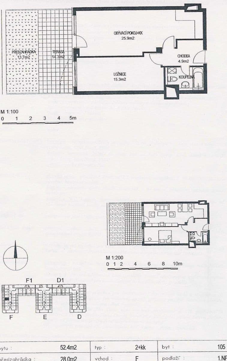 1 bedroom with open-plan kitchen flat to rent, 52 m², Voskovcova, Prague, Prague 1 bedroom with open-plan kitchen flat to rent, 52 m², Voskovcova, Prague, Prague