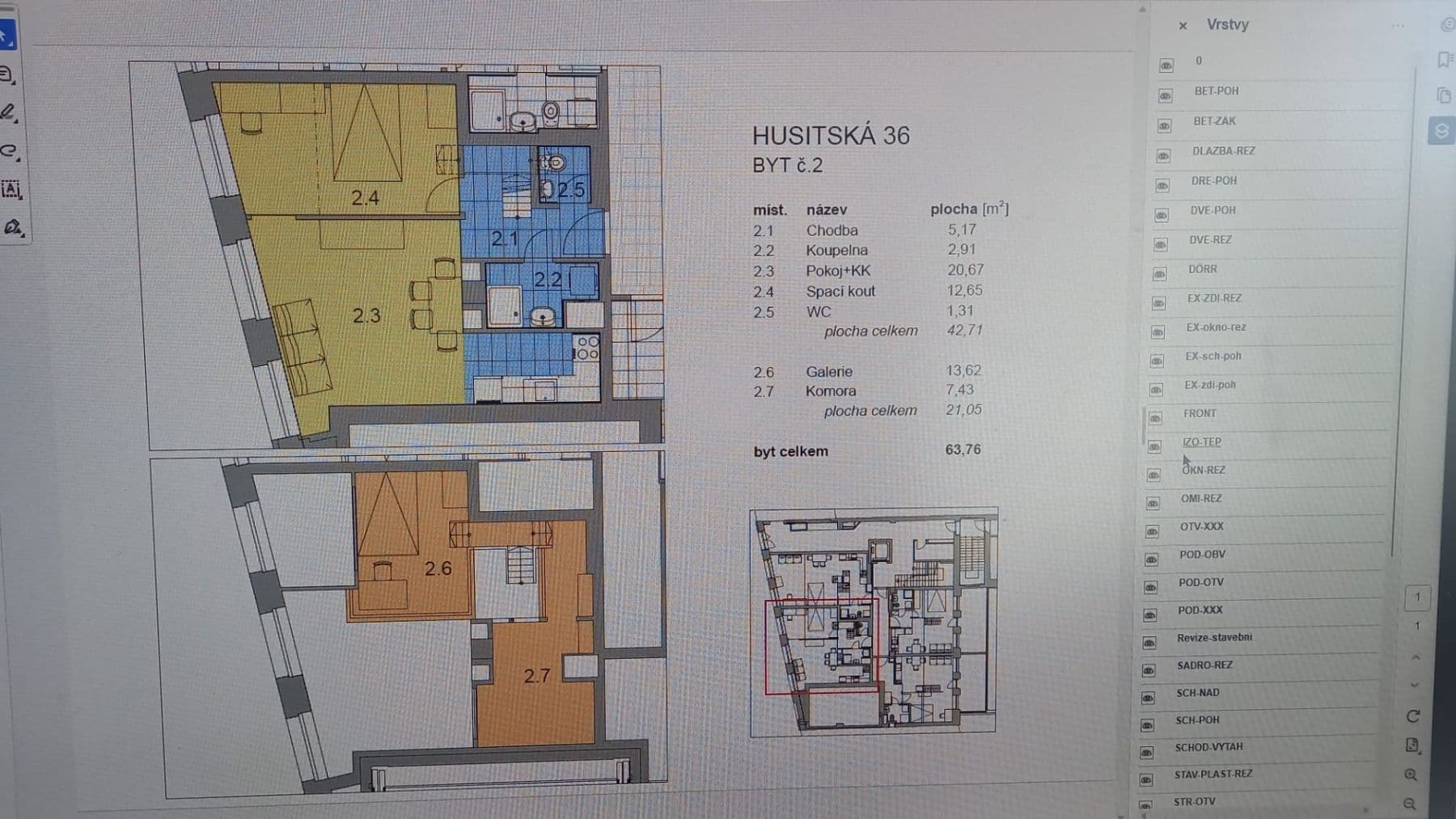 1 bedroom with open-plan kitchen flat to rent, 64 m², Řehořova, Prague, Prague 1 bedroom with open-plan kitchen flat to rent, 64 m², Řehořova, Prague, Prague