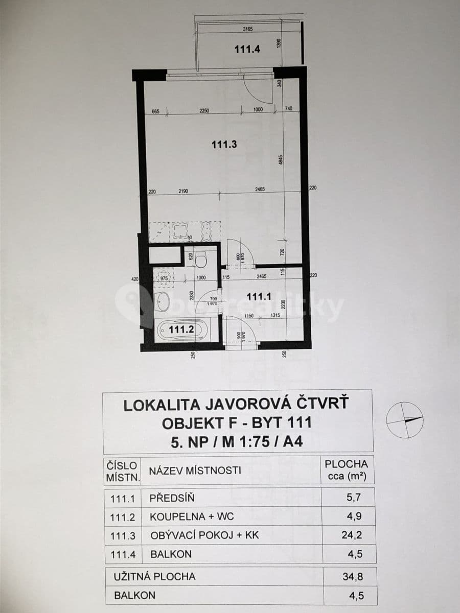 Studio flat to rent, 39 m², Modenská, Prague, Prague Studio flat to rent, 39 m², Modenská, Prague, Prague