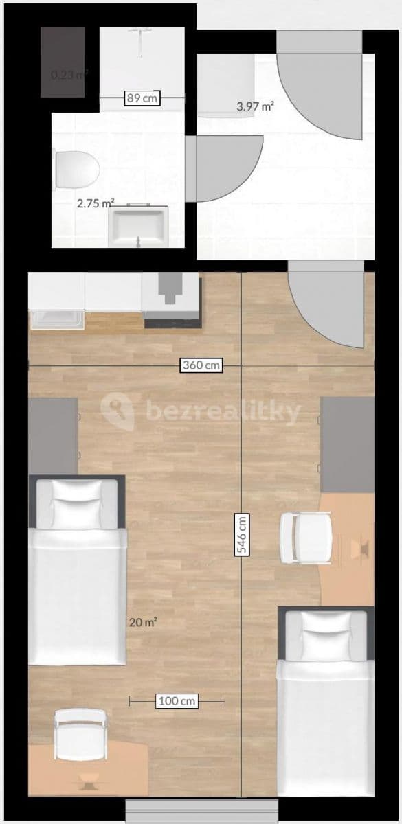 Studio flat to rent, 28 m², Plzeň, Plzeňský Region Studio flat to rent, 28 m², Plzeň, Plzeňský Region