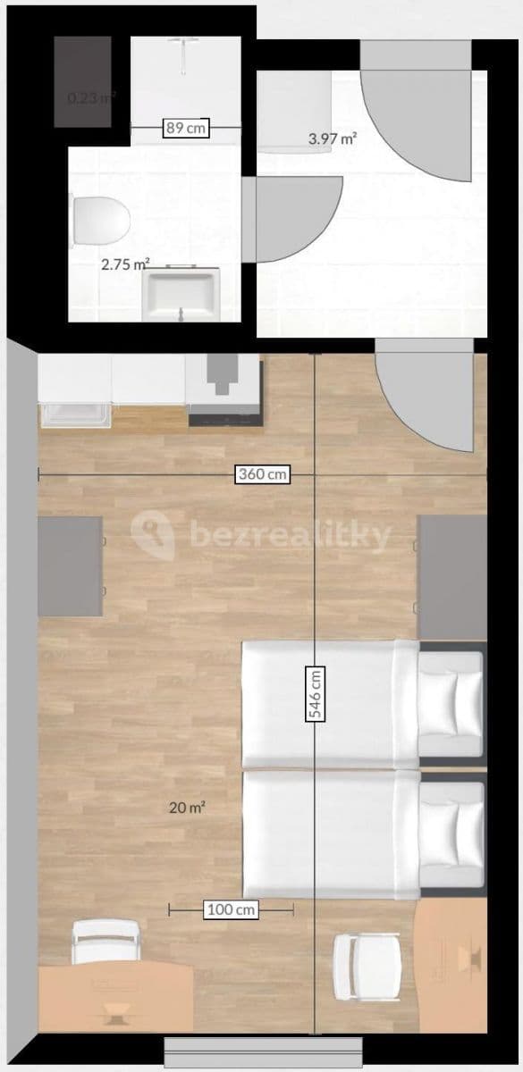 Studio flat to rent, 28 m², Plzeň, Plzeňský Region Studio flat to rent, 28 m², Plzeň, Plzeňský Region