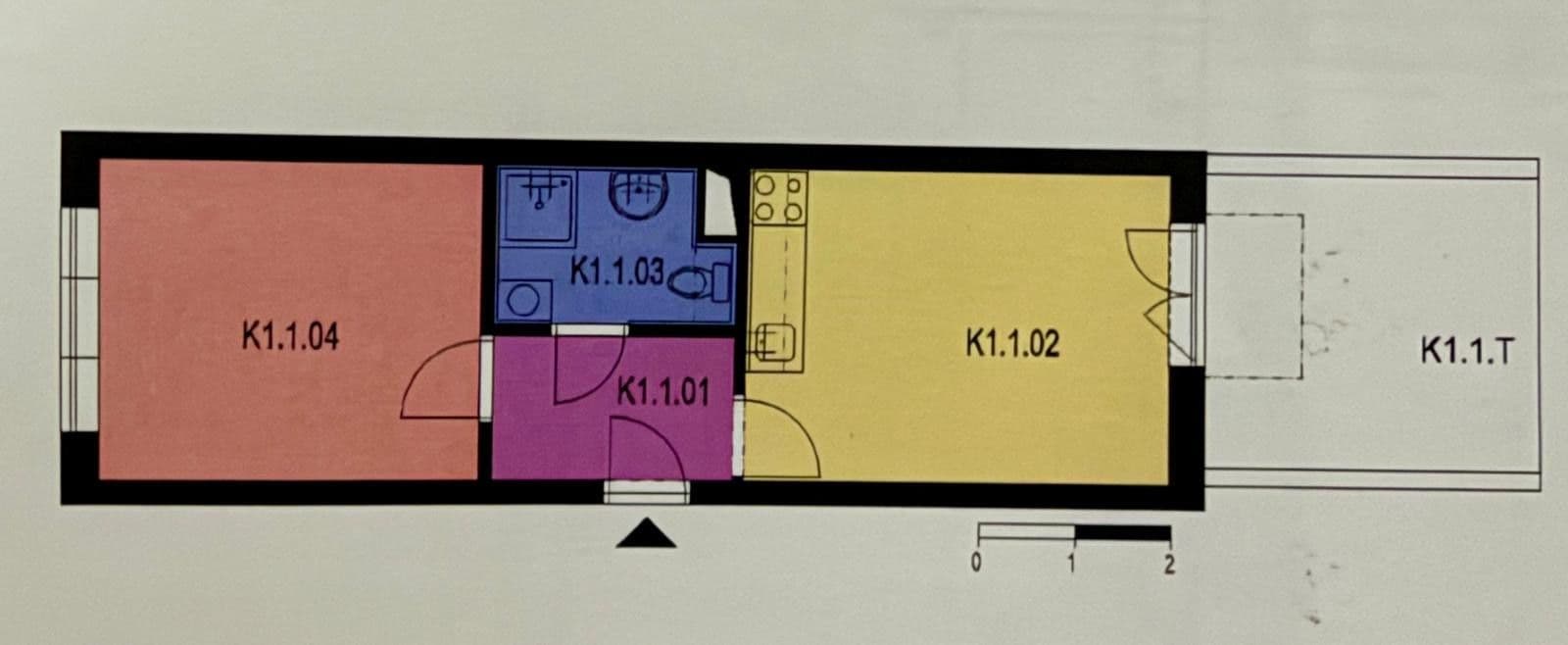 1 bedroom with open-plan kitchen flat to rent, 45 m², Václava Rady, Prague, Prague 1 bedroom with open-plan kitchen flat to rent, 45 m², Václava Rady, Prague, Prague