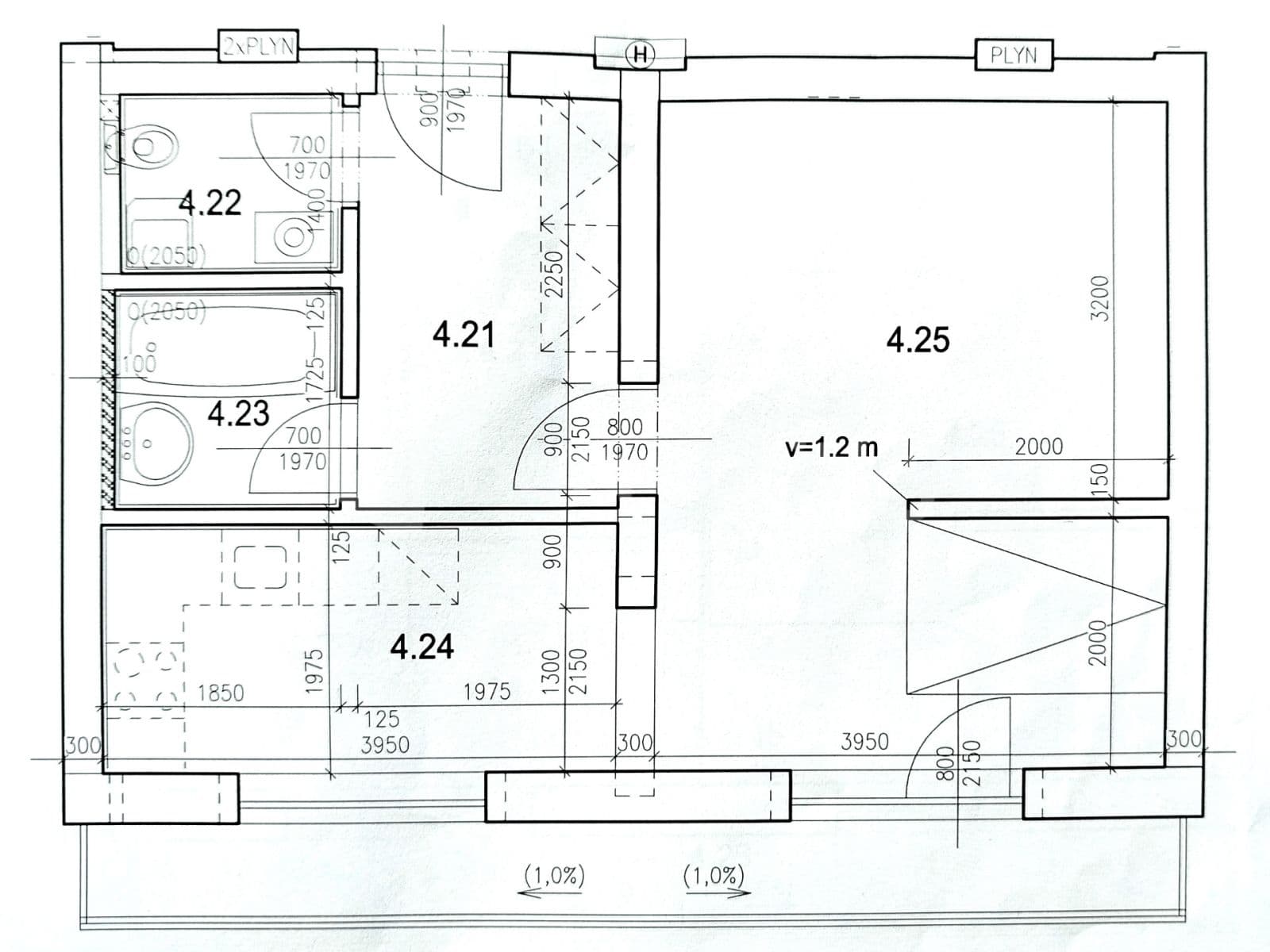 Studio flat to rent, 41 m², Blažovická, Brno, Jihomoravský Region Studio flat to rent, 41 m², Blažovická, Brno, Jihomoravský Region