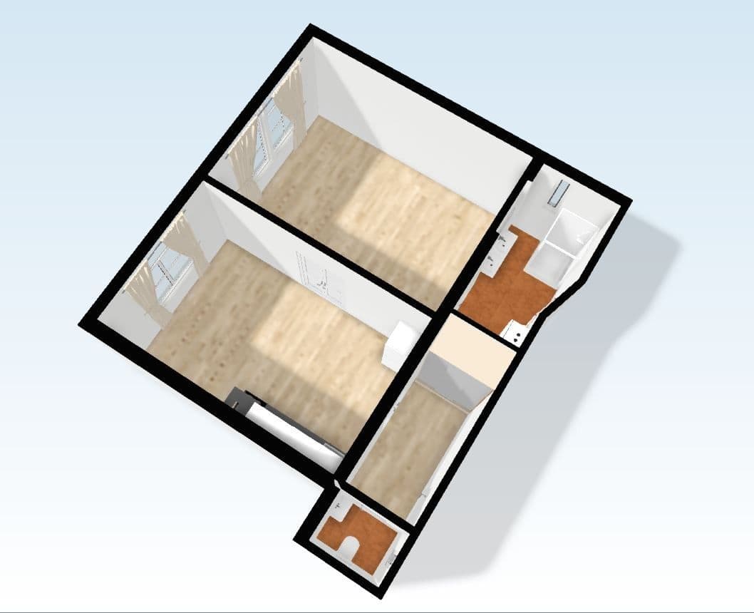 1 bedroom with open-plan kitchen flat to rent, 54 m², Táboritská, Prague, Prague 1 bedroom with open-plan kitchen flat to rent, 54 m², Táboritská, Prague, Prague