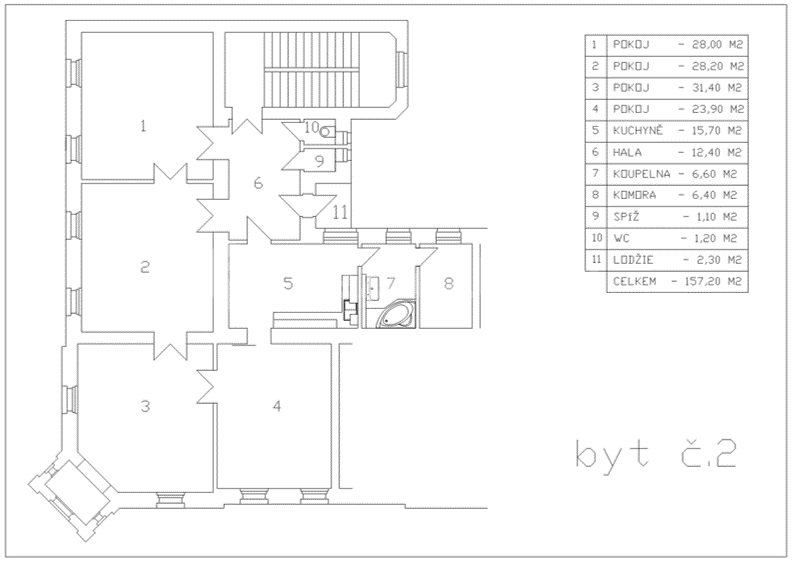 4 bedroom flat to rent, 155 m², třída Svobody, Olomouc, Olomoucký Region 4 bedroom flat to rent, 155 m², třída Svobody, Olomouc, Olomoucký Region